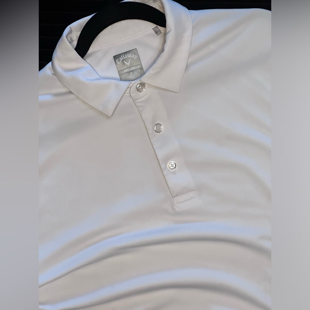 Callaway Men's White Long Sleeve Polo Shirt